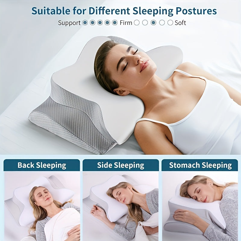 Adjustable Cervical Cooling Pillow - Odorless Memory Foam - Neck & Shoulder Support - Cyprus