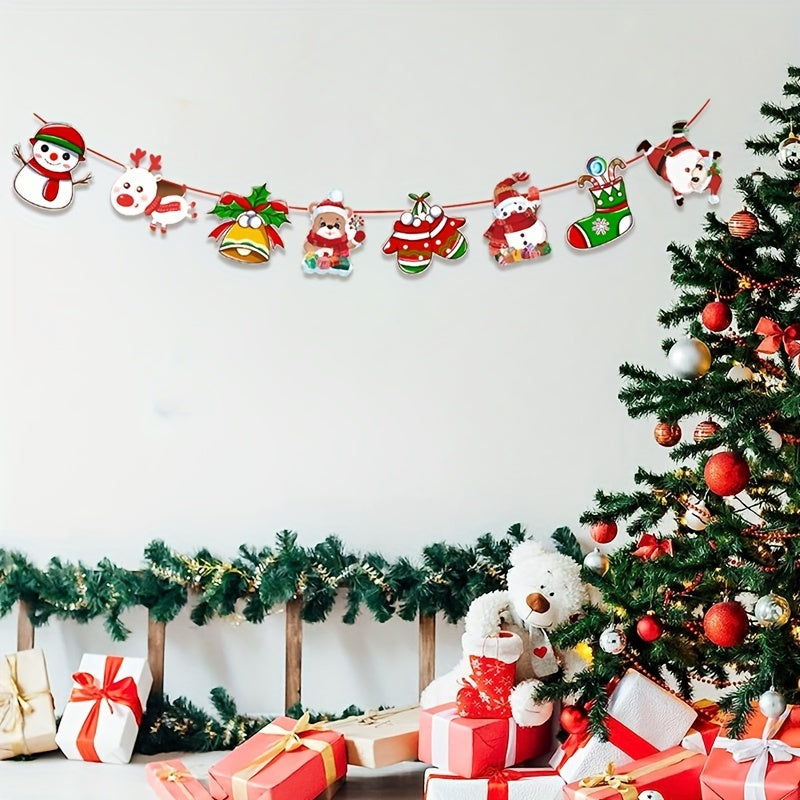 Merry Christmas Hanging Banner with Festive Designs - Cyprus