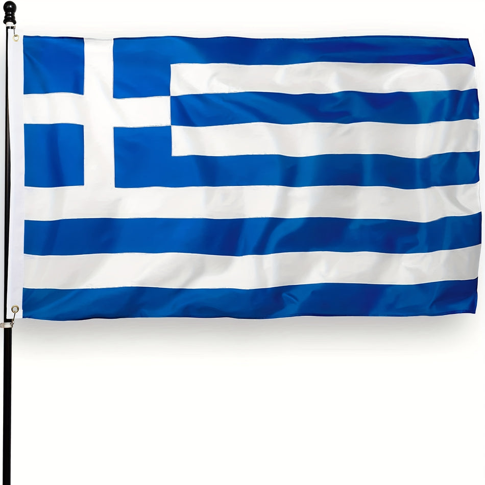 Greece Flag 91.44x152.4cm Polyester Fiber Brass Grommet - Cyprus