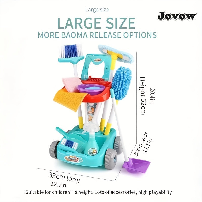 Jovow Sweeping Toys, Broom And Dustpan Set - Cyprus