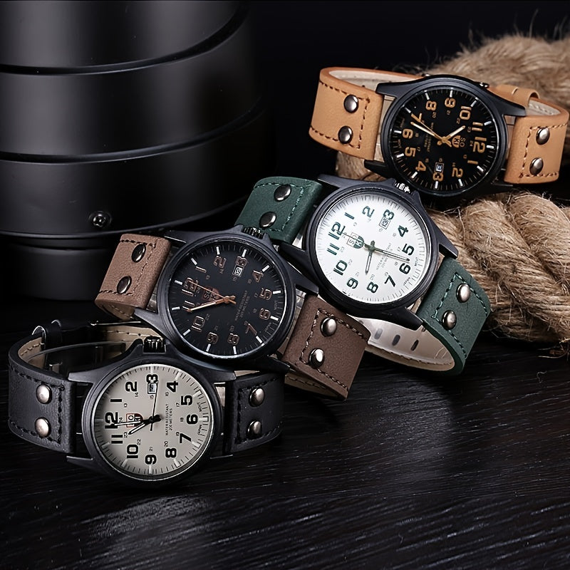 Personality Belt Calendar Quartz Watch for Men - Cyprus