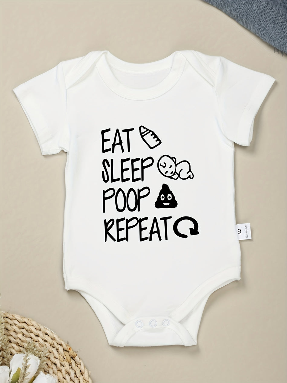 Soft Cotton Baby Bodysuits with Alphabet Pattern - Cyprus