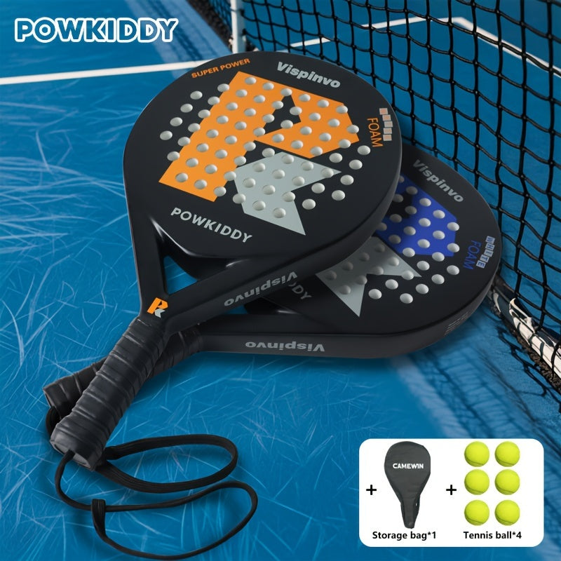 POWKIDDY Lightweight Padel Racket Set with Enhanced Foam Core & Storage Bag