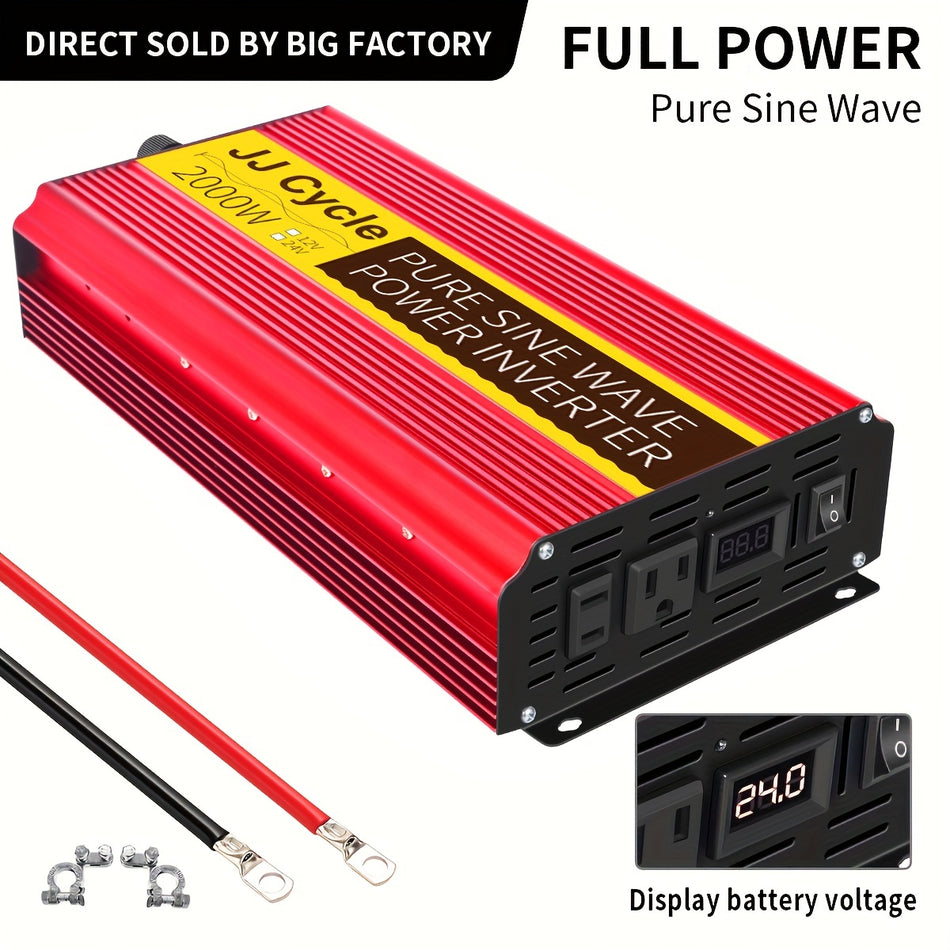 2000W Pure Sine Wave Power Inverter 24V έως 110V 60Hz - Κύπρος