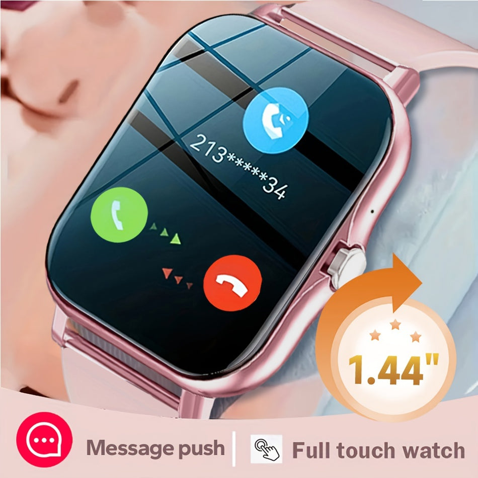 Smart Watch with Wireless Calling/Receiving & Multiple Sports Modes - Borderless Slim Design, Weather Forecast, Message Notification - For Android & iPhones - For Men & Women - AS A Gift - Cyprus