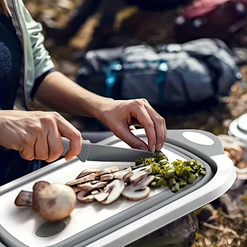 Collapsible Cutting Board with Vegetable Basin and Storage Basket - Cyprus