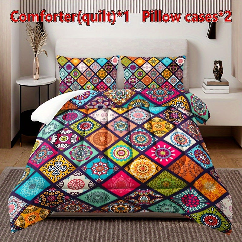 Bohemian Quilt Set - Soft Comfortable Bedding for All Seasons - Cyprus