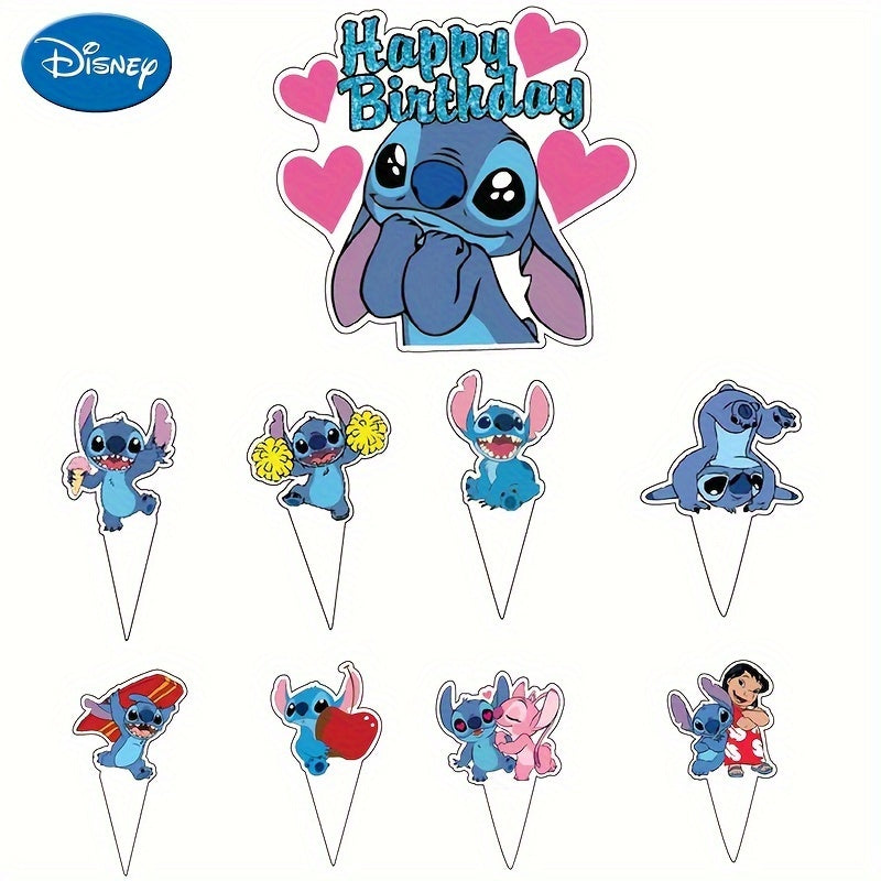 25pcs Stitch Cake Toppers - Offiziell für Kinderpartys und Feierlichkeiten lizenziert - Zypern