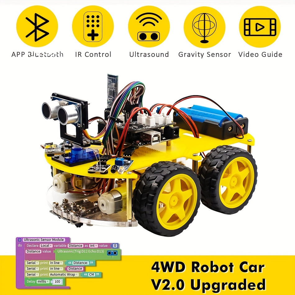 Arduino için 4WD Akıllı Robotik Kiti V2.0 - Kıbrıs