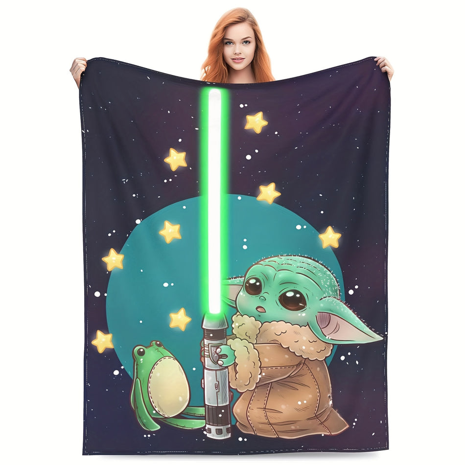 Yoda Flanell Decke - für gemütliche Nächte voller Jedi -Vibes 🌌