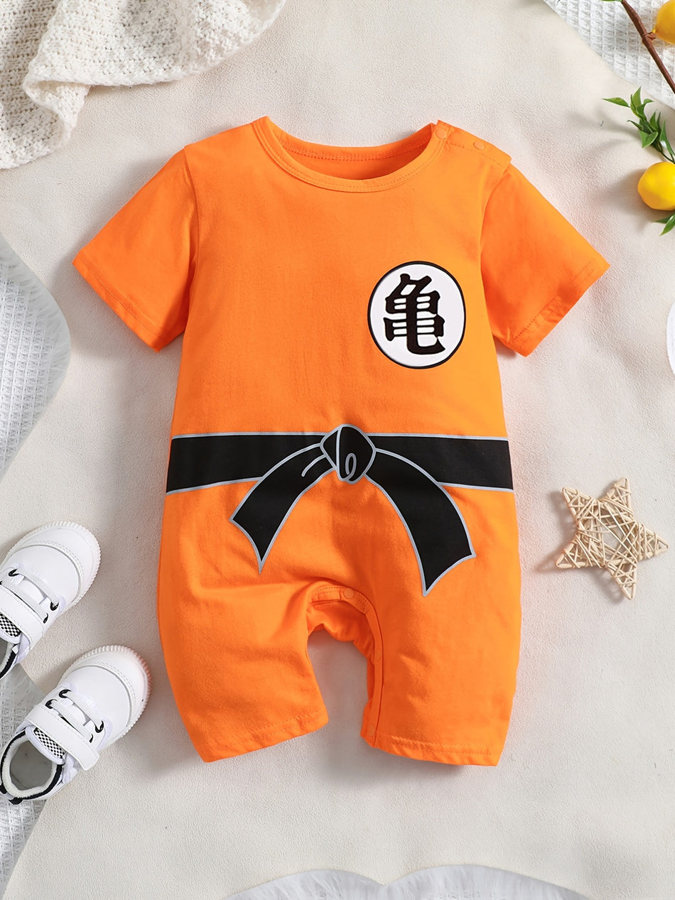 Boys Chinese Character Romper Jumpsuit - Cyprus