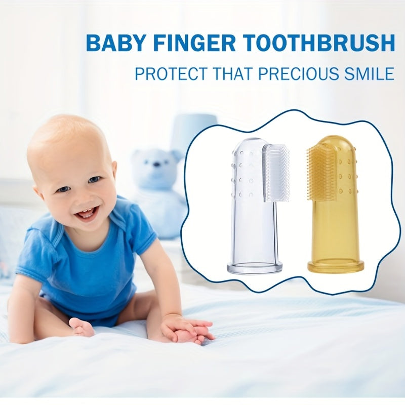 Baby Silicone Finger Toothbrush, Infants Toddler Kids Oral Cleaning Brush