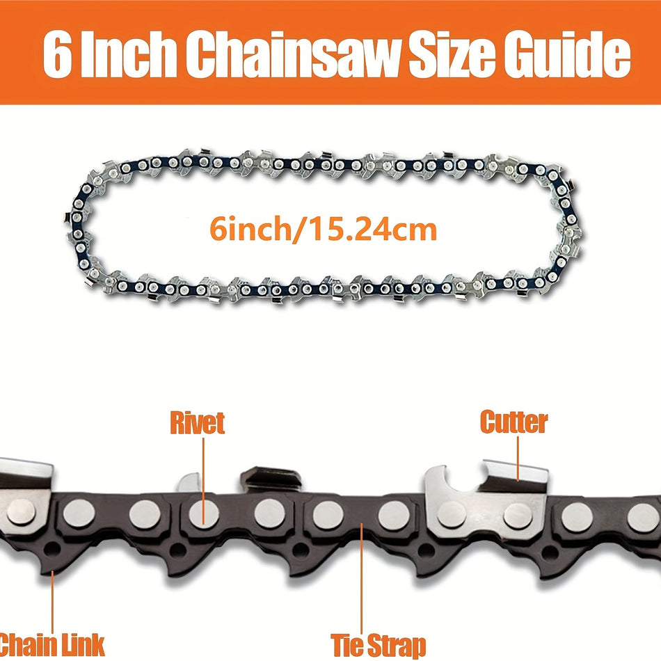 Mini Chainsaw Chain with Replacement Saw Chain Bar for Cordless Electric Chainsaw - Cyprus