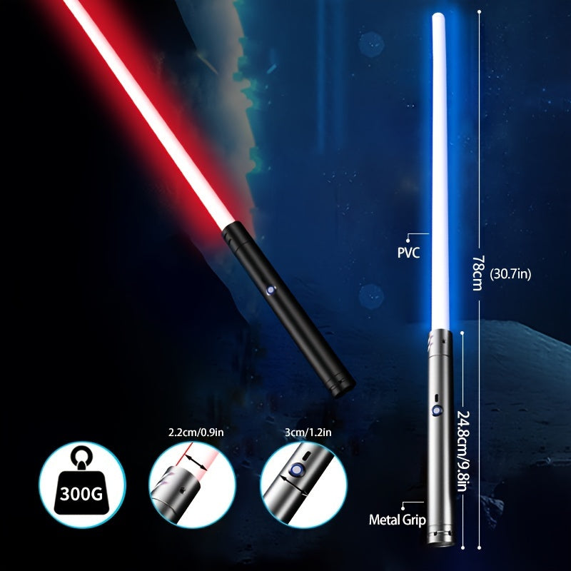 Dual Light Saber Combo | 14 Color Variations | USB Charging | Musical Battle Sound - Ideal for Birthdays and Parties - Cyprus