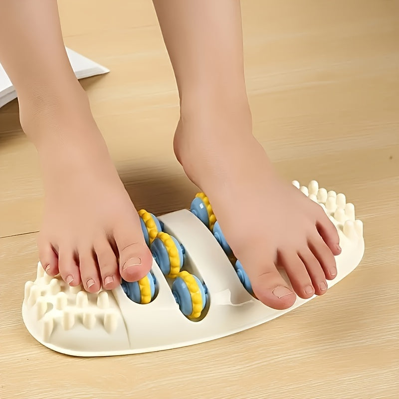 Acupressure Foot Massager with 4 Rows of Kneading Rollers - Reflexology for Sole and Calf, Foot Massage Device - Cyprus