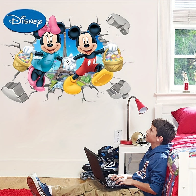 Mickey & Minnie Cartoon Wall Decorations - Extra Thick PVC, Self-Adhesive - Cyprus