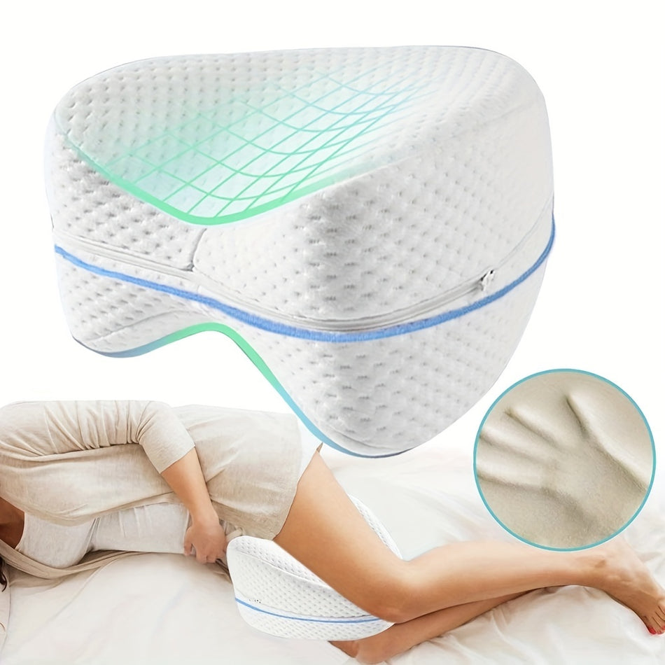 Memory Foam Leg Pillow For Side Sleepers - Relax Sciatica, Back, Hips, Knees, And Joints - Ideal For Pregnancy And Nursing - Cyprus