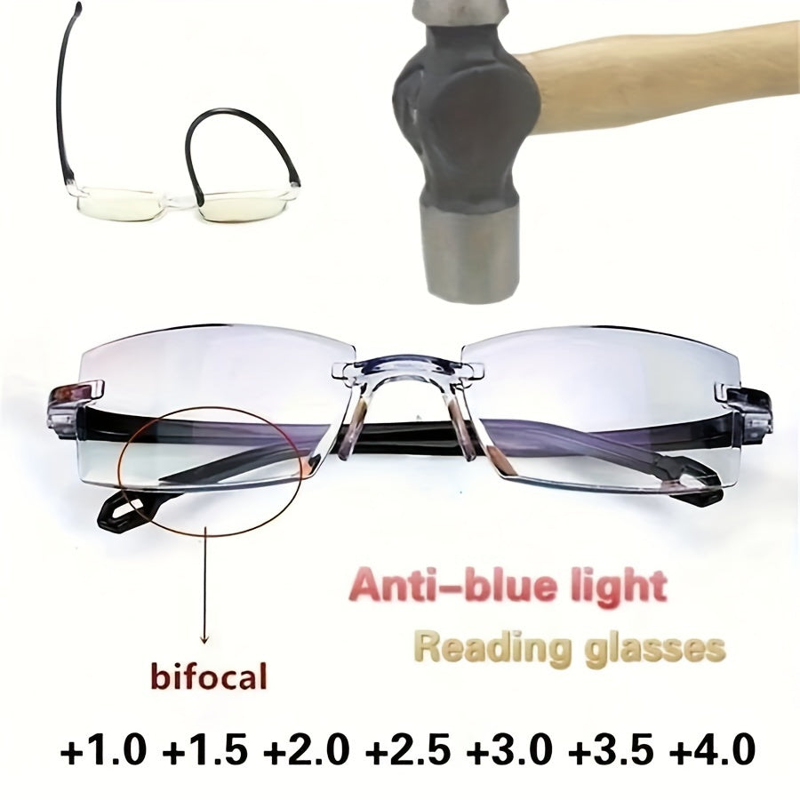 Kıbrıs Bifokal Clear Lens Anti-Eestrain Okuma Gözlükleri