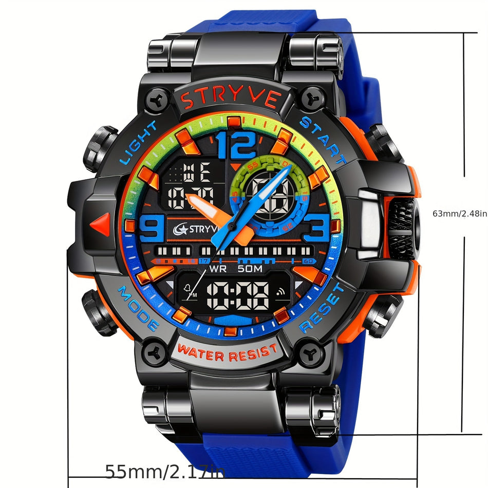 Stryve Men's Dual Movement Waterproof Sports Watch - Κύπρο