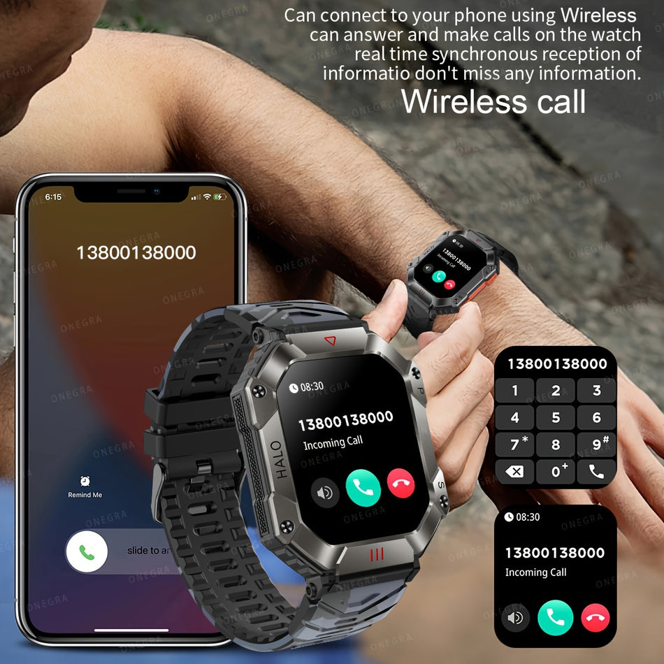 ONEGRAM Waterproof Fitness Smart Watch with AI Voice Wireless Call - Cyprus