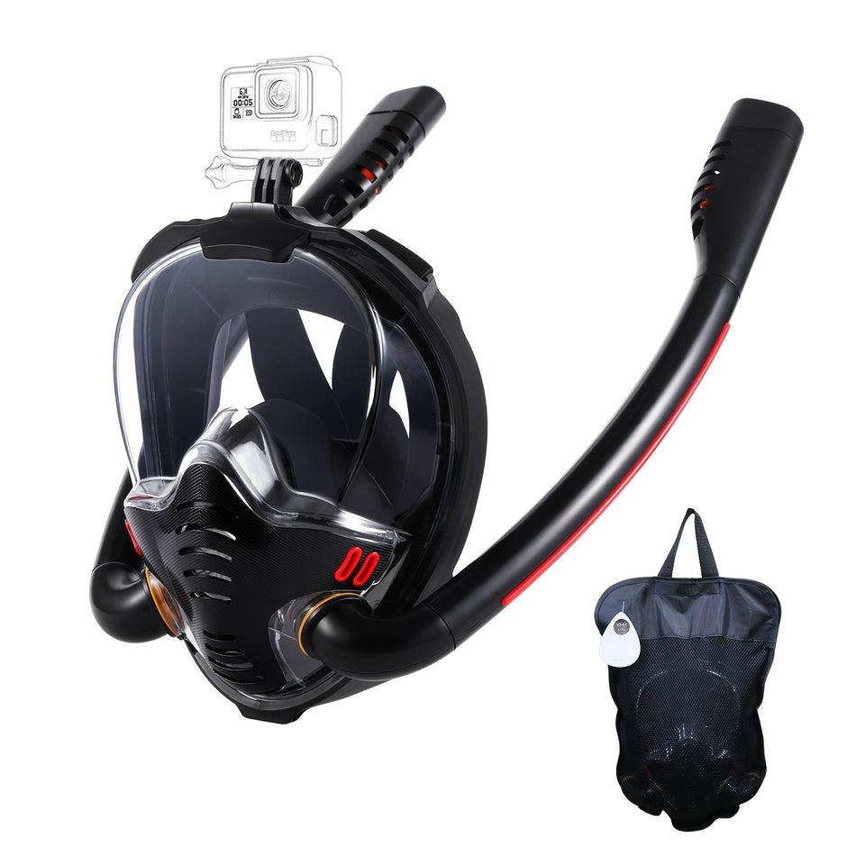 BOKEFA Full Face Snorkel Mask with New Breathing System and 180° Panoramic HD View - Cyprus