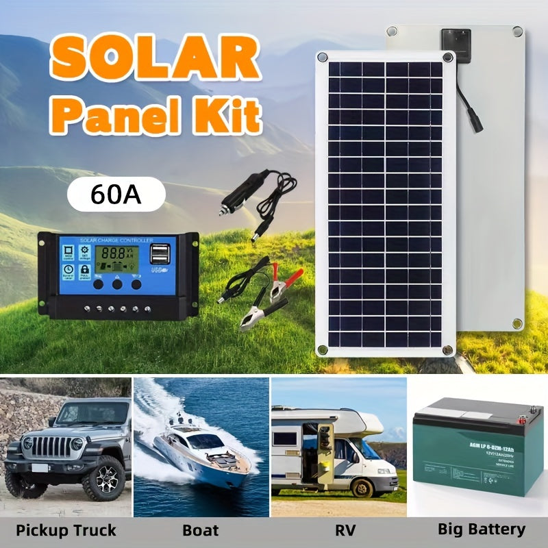 Portable Solar Panel Kit with 60A Controller - Cyprus