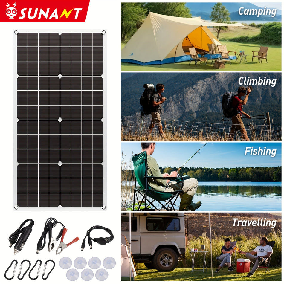 Sunant 60W Solar Panels & Controller Kit - Eco-Friendly Portable Charger for RVs, Cars, Outdoor Camping - Cyprus