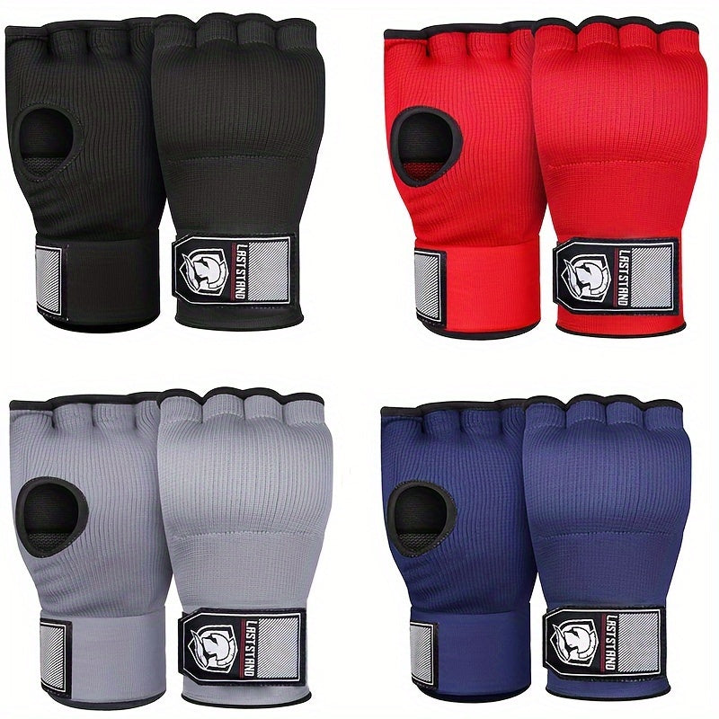 MMA Half-Finger Gel Boxing Gloves with Long Wrist Support - Cyprus