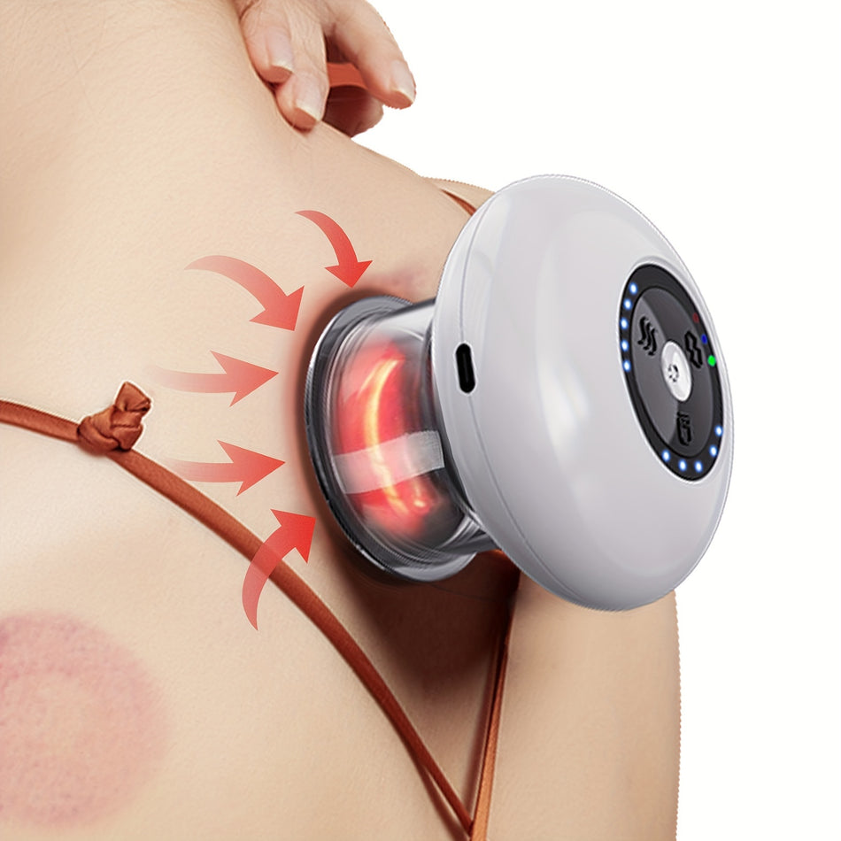 3-in-1 Heated Electric Cupping Massager With 10 Temperature And Suction - Cyprus