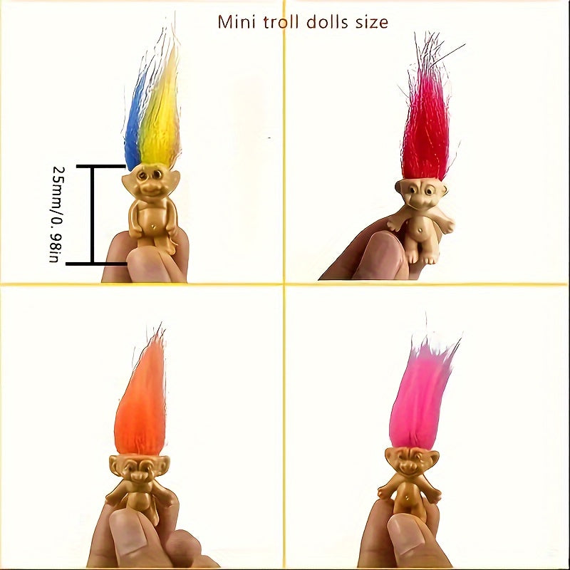 Vintage Mini Troll Dolls Collection - 10pcs Αξιολάτρευτα στοιχεία δράσης - Κύπρος