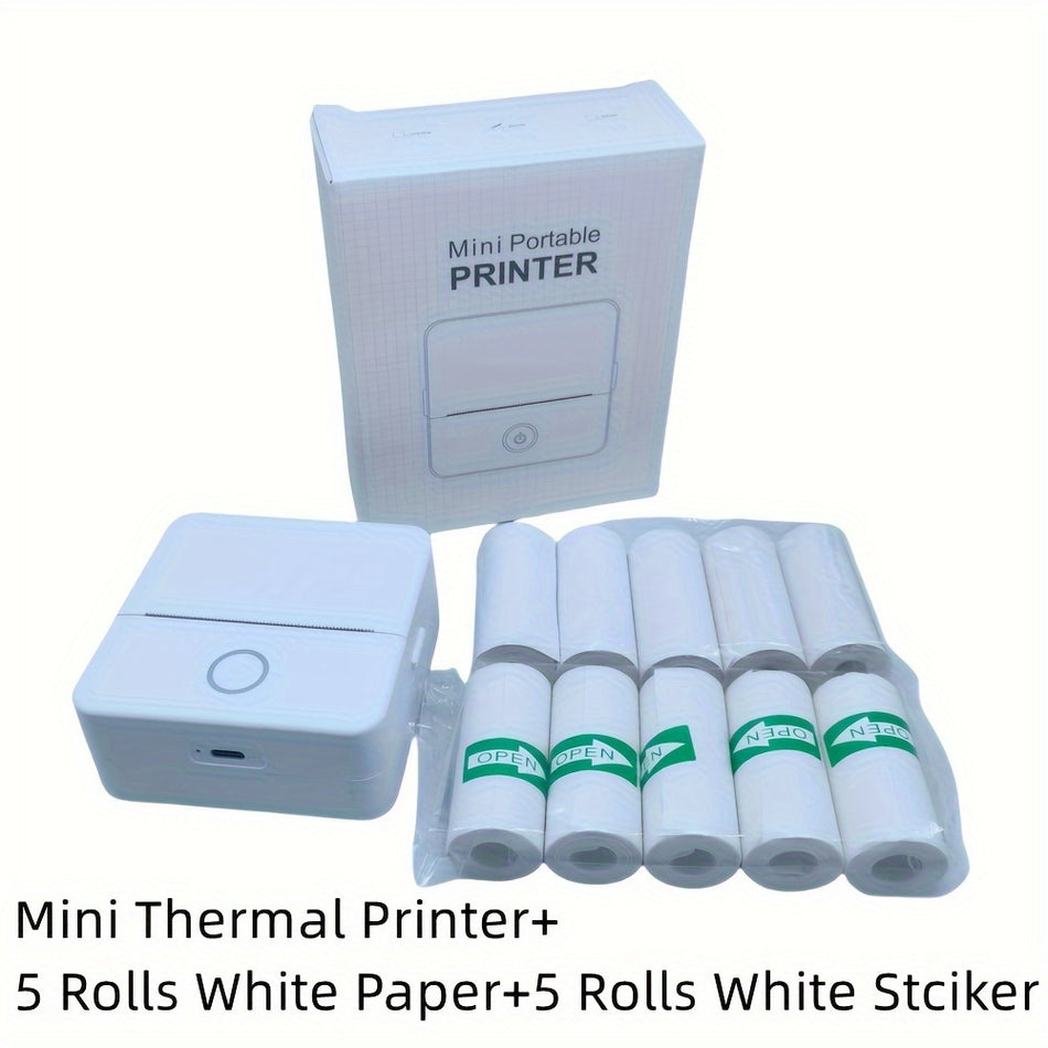 57mm Mini Thermal Printer with 10 Rolls of Thermal Paper Set - Cyprus