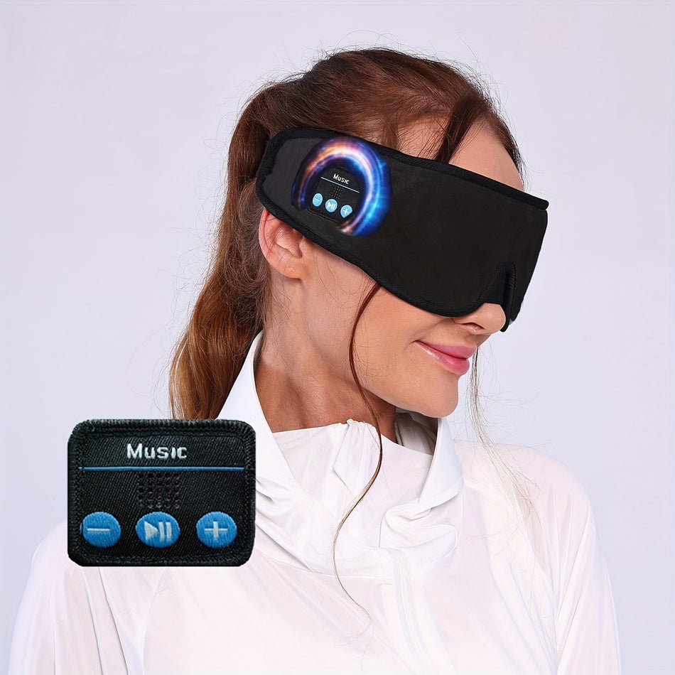 Wireless Rechargeable Sleep Mask - Full Blackout Comfort for Yoga & Naps