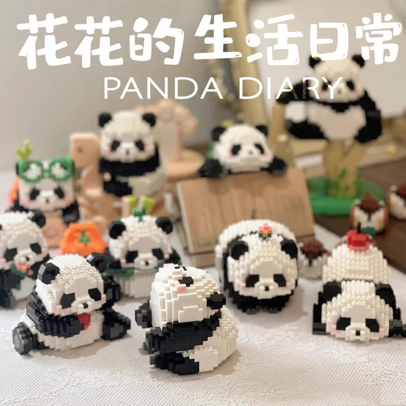 🔵 Panda Building Block for Children 6 To 10 Years Kids Toy Educational Micro Building Block Baby Bricks Puzzle Toy Girl Games Gift