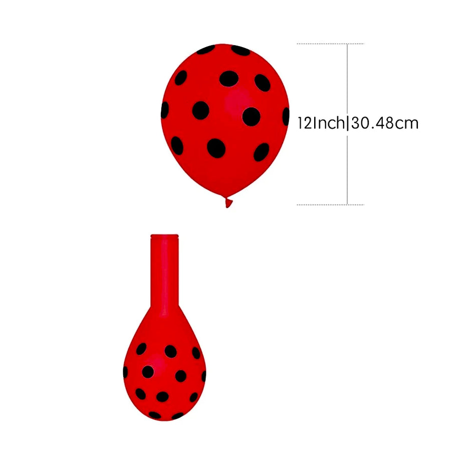 🔵 Ladybug Party Decoration Birthday Balloons - Cyprus