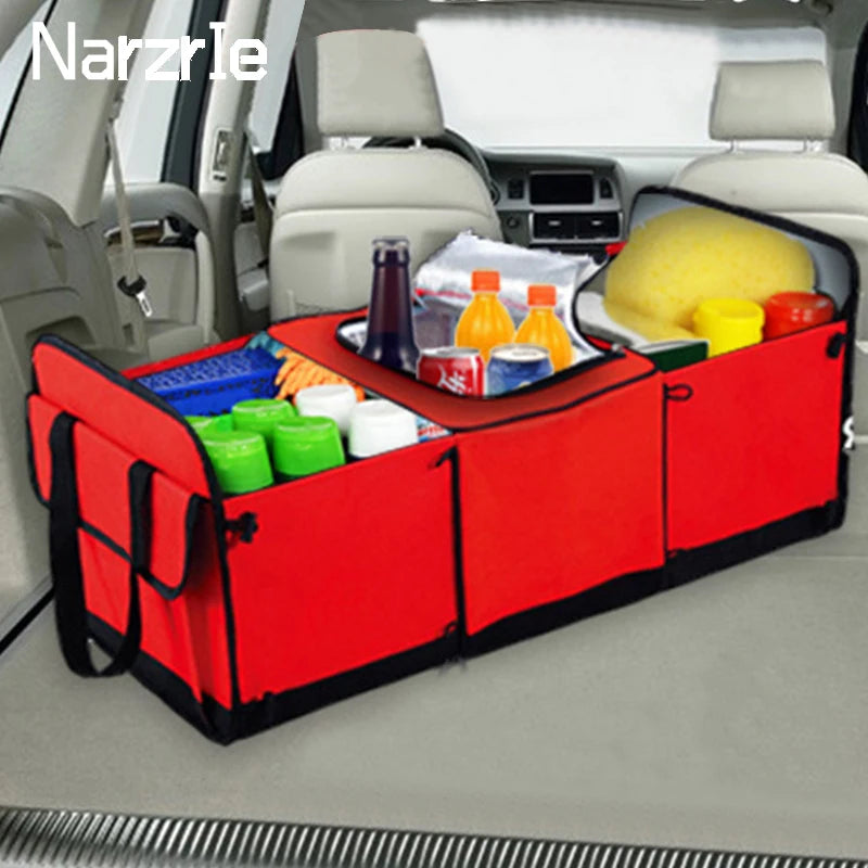 NarzrIe Universal Car Trunk Organizer - Soft Felt Multi-Pocket Storage Box - Cyprus