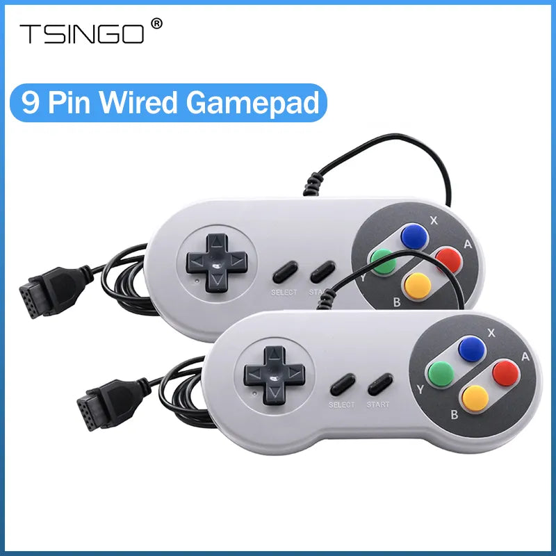 Tsingo Retro Classic 9pin Kablolu Denetleyici Fiş ve Oynayın TV Video Oyun Konsolu Nintendo NES Oyun Denetleyicisi 150cm Gamepad