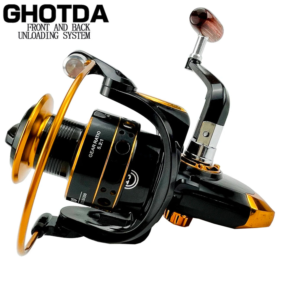 GHOTDA Fishing Reel: High Speed Metal Spool, Max Drag 12kg 🎣