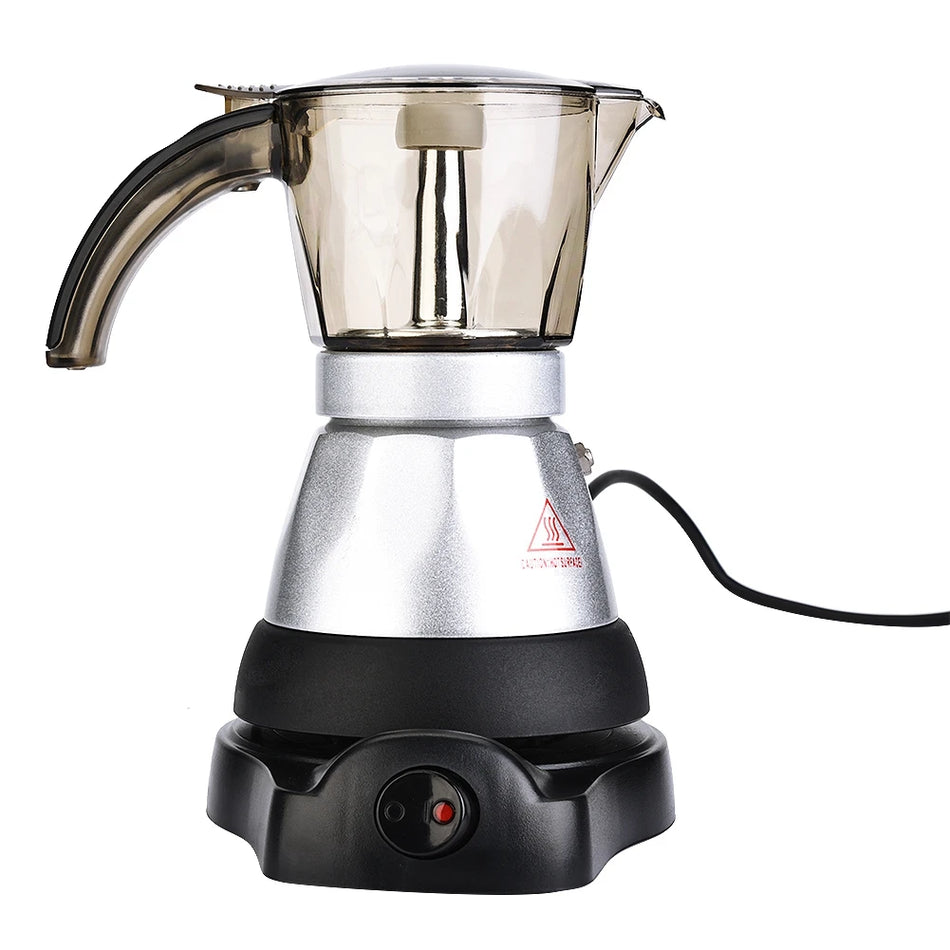 Elektrische italienische Kaffeemaschine - 3 bis 6 Tasse Perkolator - Aluminium