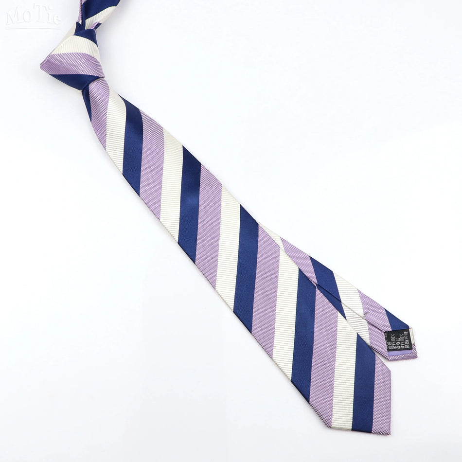 Men's 100% Silk Classic Striped Necktie for Business and Weddings - Cyprus