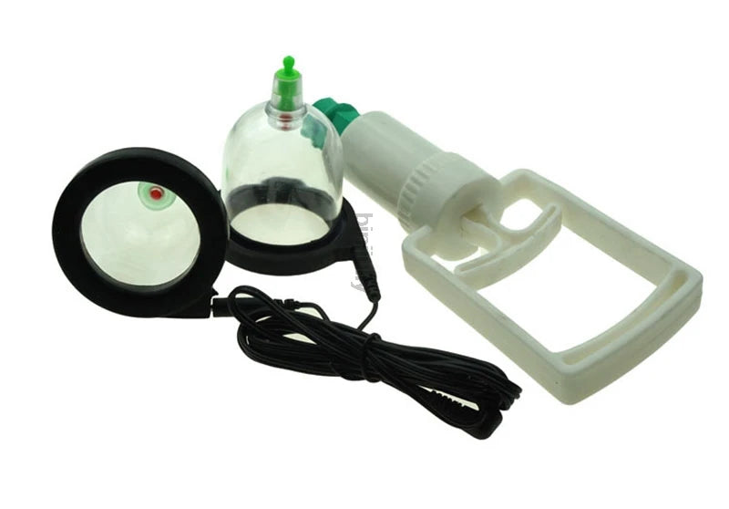 Binjiully 3-in-1 Cupping Apparatus Breast Massage Vacuum & Electric Shock Therapy Massager