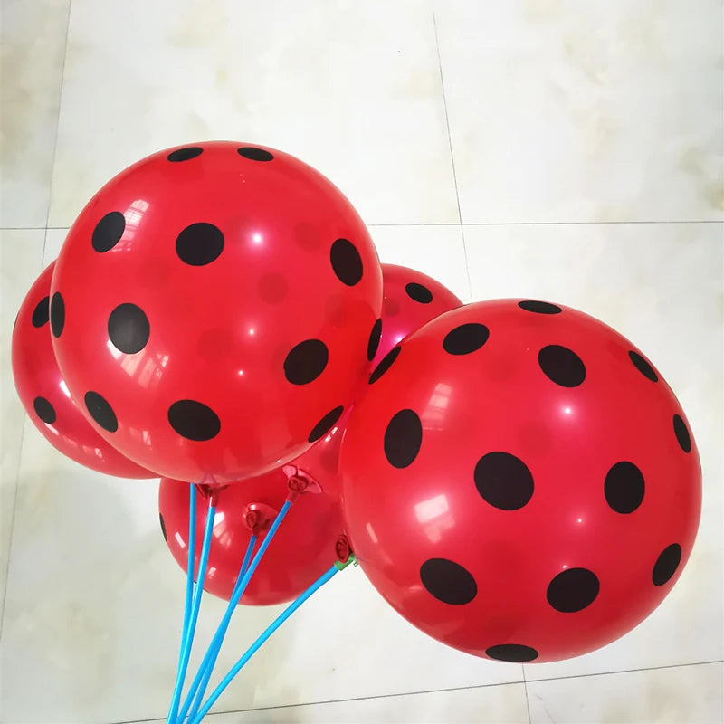 🔵 Ladybug Lateks Balonlar Düğün Partisi Dekorasyonu 20pcs - Kıbrıs