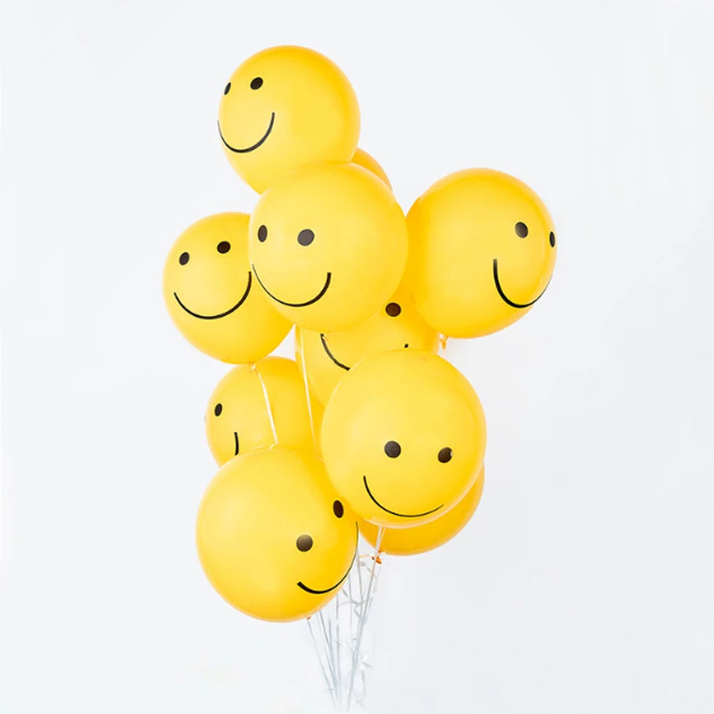 🔵 "20 шт. Желтые смайлики латексные воздушные шары детского душа на день рождения свадебный декор вечеринки - Кипр"