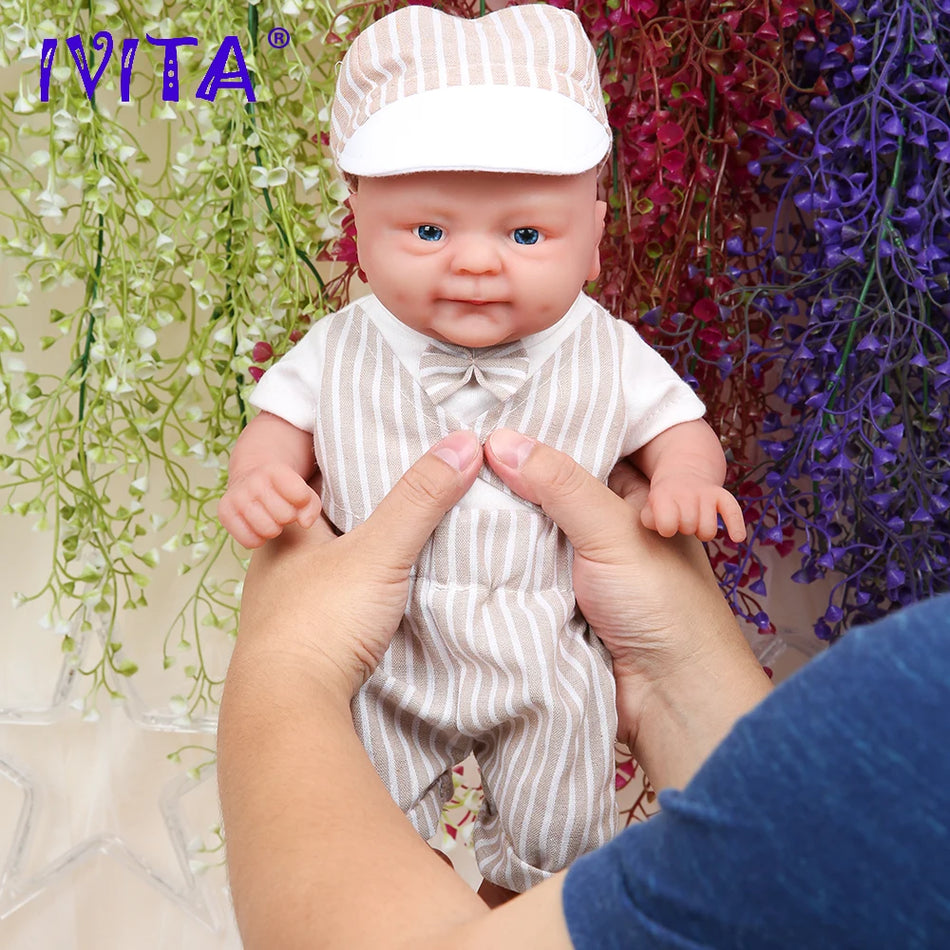 IVITA 14" Full Body Silicone Reborn Baby Doll Alive Boy Toys - Cyprus