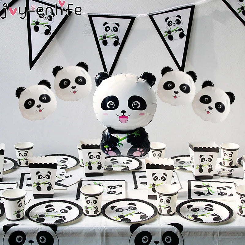 🔵 Panda Birthday Party Balloon Decoration - Cyprus