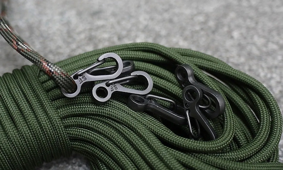 Survival Gear Mini Carabiners - 12 Set