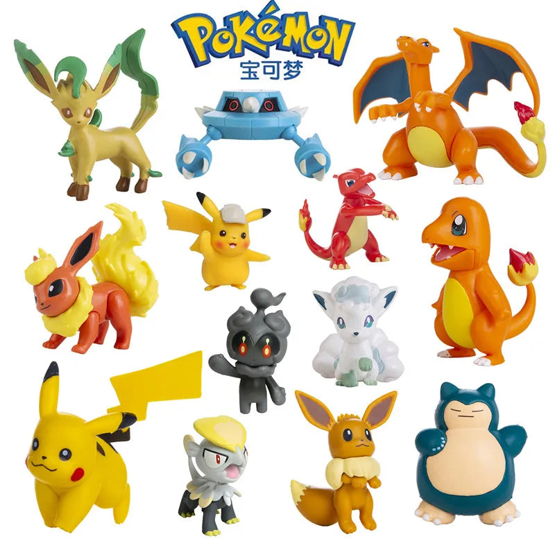 Takara Tomy Pokémon Figures d'action Set - Charizard, Pikachu & Mewtwo (3-9 cm)