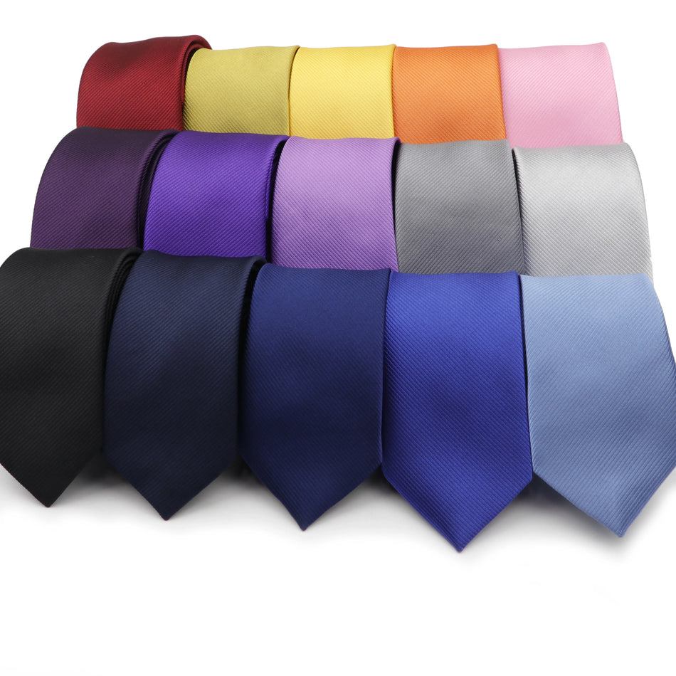 Elegant Solid Colour Skinny Necktie for Men - Cyprus