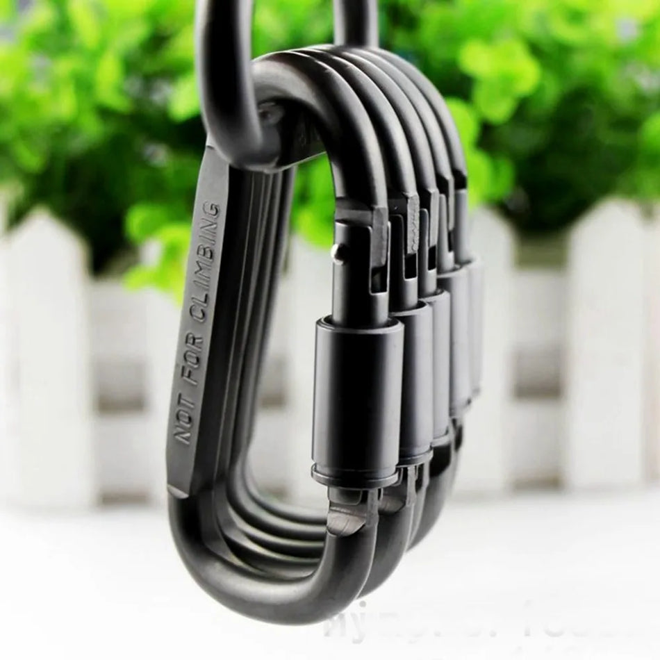 Tactical D Keychain Shape Hook Carabiner for Outdoor Adventures