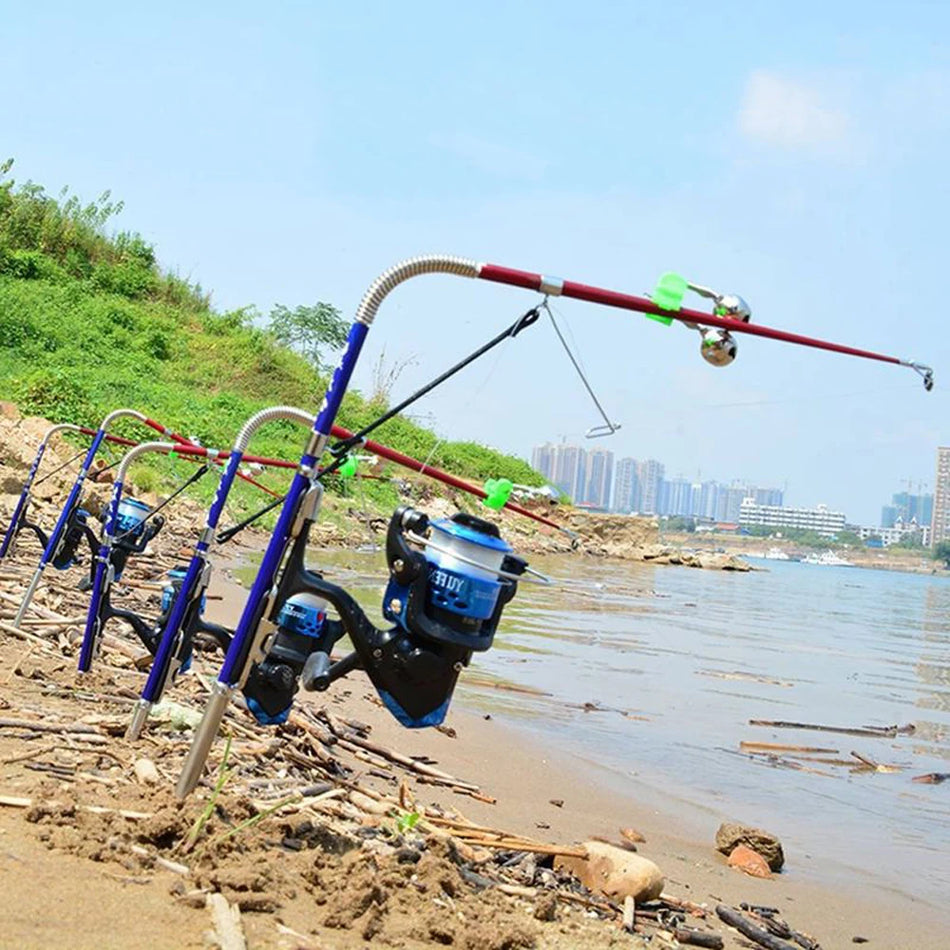 مجموعة صنارة صيد تلسكوب مع بكرة - 63 سم أجزاء صلبة من الفولاذ المقاوم للصدأ عالية الجودة 🎣