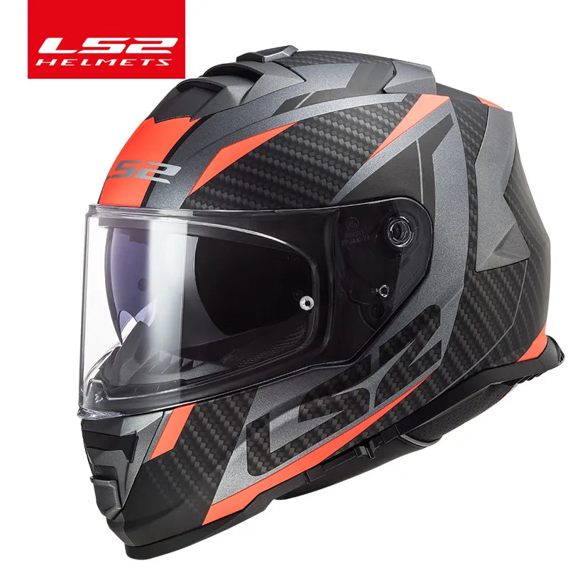 Orijinal LS2 FF800 Motosiklet Kaskı LS2 Fırtına Tam Yüz Kask Kaciga Casco Moto Capacete Sissiz Sistem